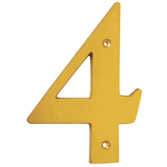Numero decorativo 19 cm "4" Dorado
