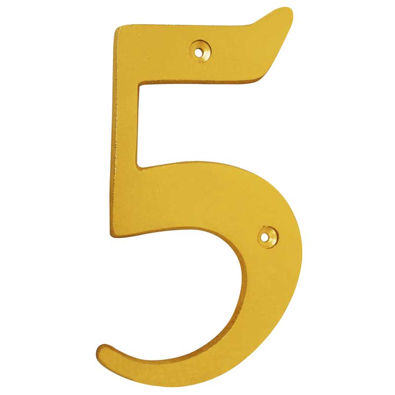 Numero decorativo 19 cm "5" Dorado