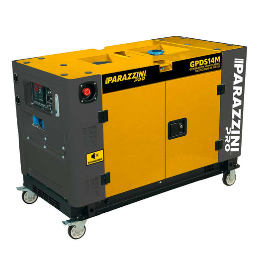 Generador silencioso monofásico 14 Kw diesel GPDS14M Parazzini Pro