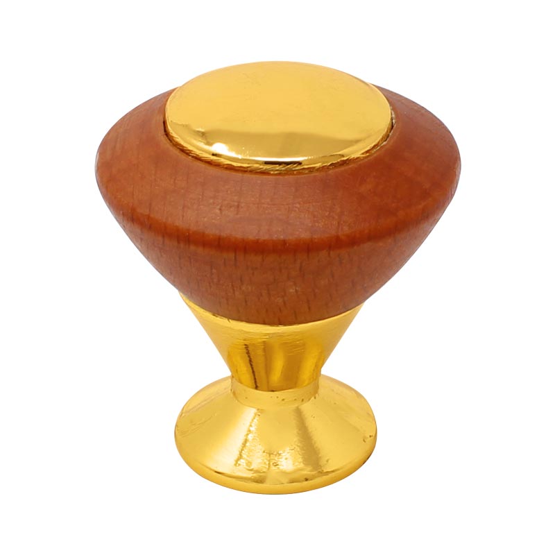Jaladera pomo Nebula oro / madera 202 Ashico