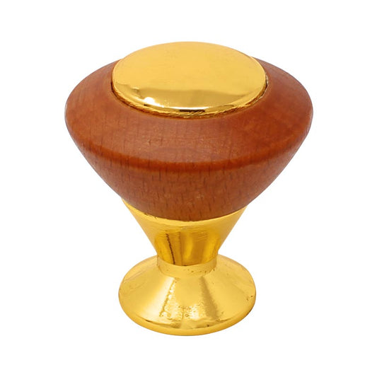 Jaladera pomo Nebula oro / madera 202 Ashico