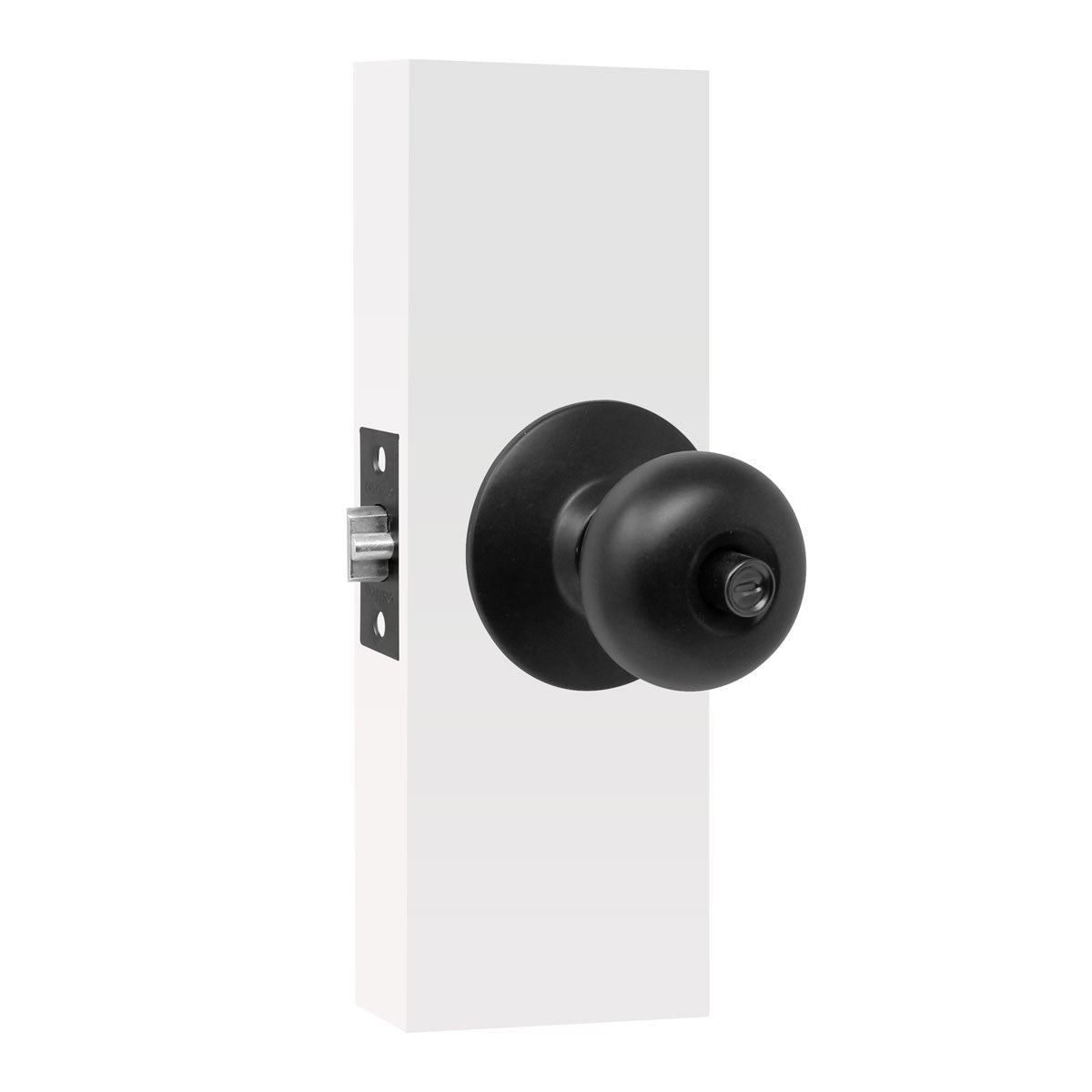Cerradura para recámara pomo Cariel negro mate 12018 Ashico