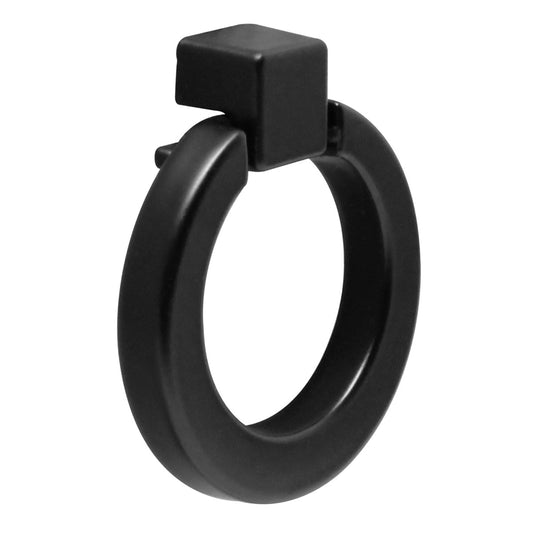 Jaladera de argolla Ring 40 mm negra 5785 Ashico
