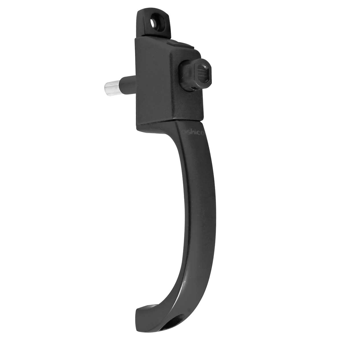 Jaladera pasador negra para puerta corrediza 916 Ashico