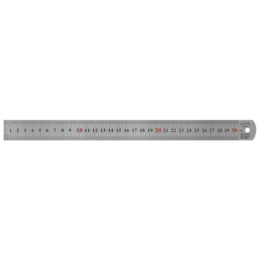 Regla de acero inoxidable 12" semi rígida