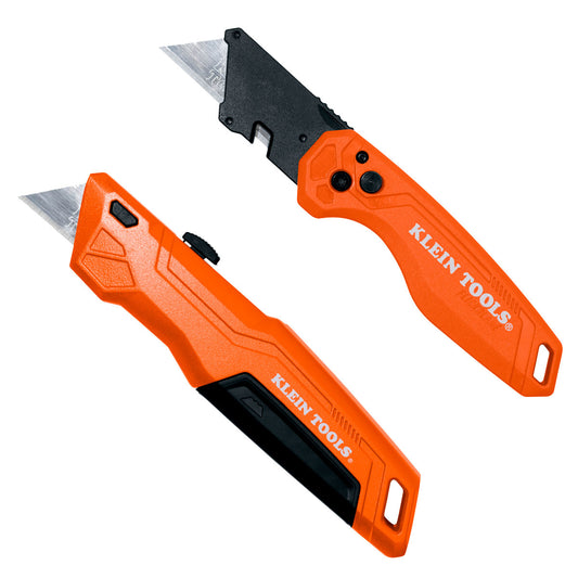 Juego de 2 navajas multiusos plegables y deslizables 44312 Klein Tools
