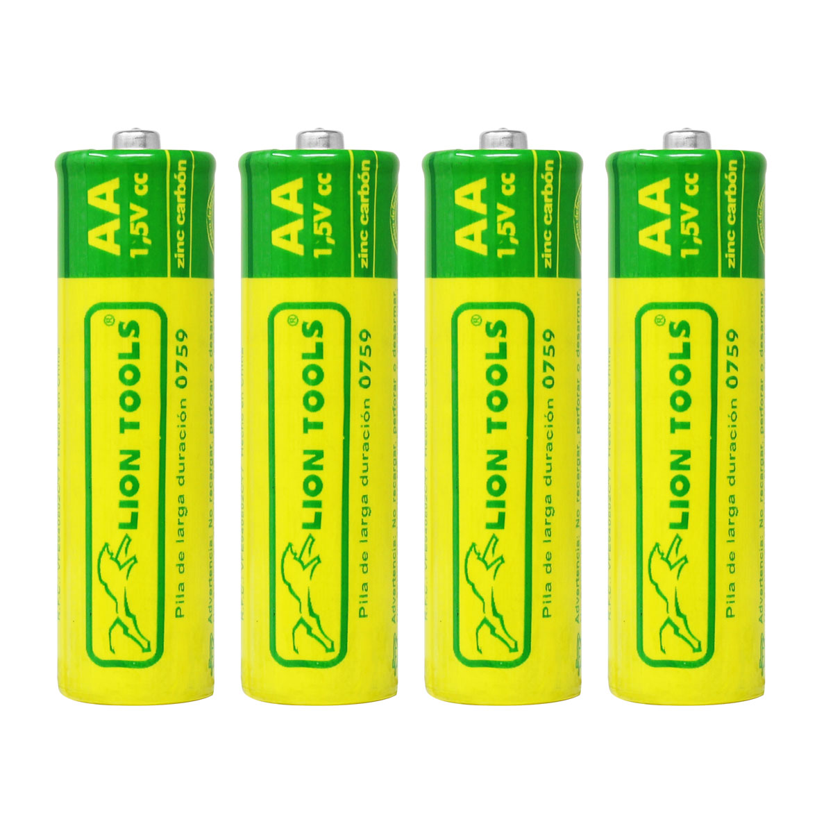 Pilas zinc carbono "AA" 0759 Lion Tools