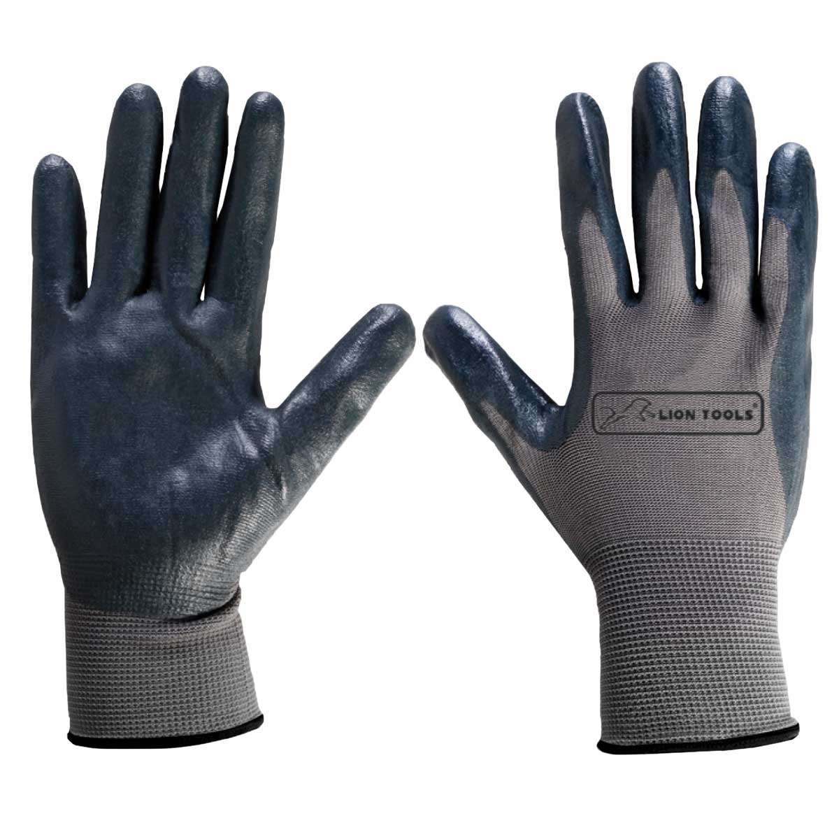 Guantes palma de nitrilo negro chico 0858 Lion Tools