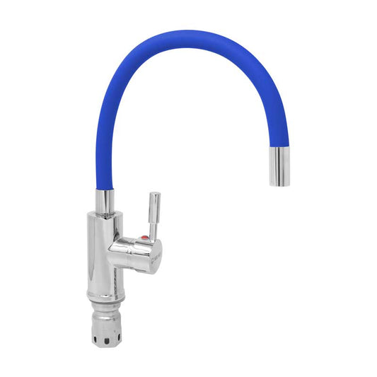 Mezcladora monomando para fregadero cuello azul flexible SP-10034 Solvex