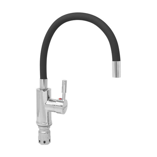 Mezcladora monomando para fregadero cuello negro flexible SP-10004 Solvex