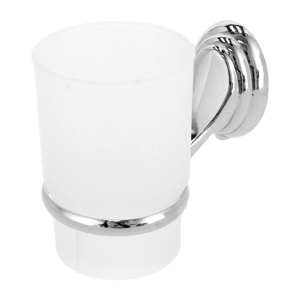 Vaso de cristal para cepillo de dientes con soporte cromado SP-60060 Solvex