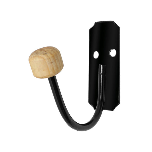 Perchero con punta de madera negro