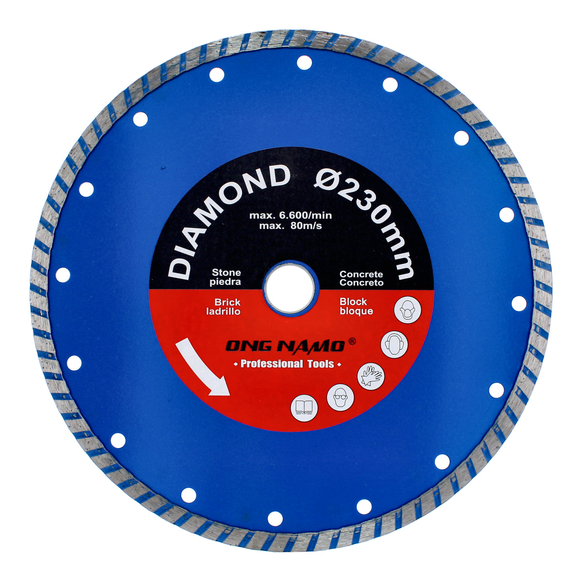 Disco de diamante liso 9" ONG NAMO