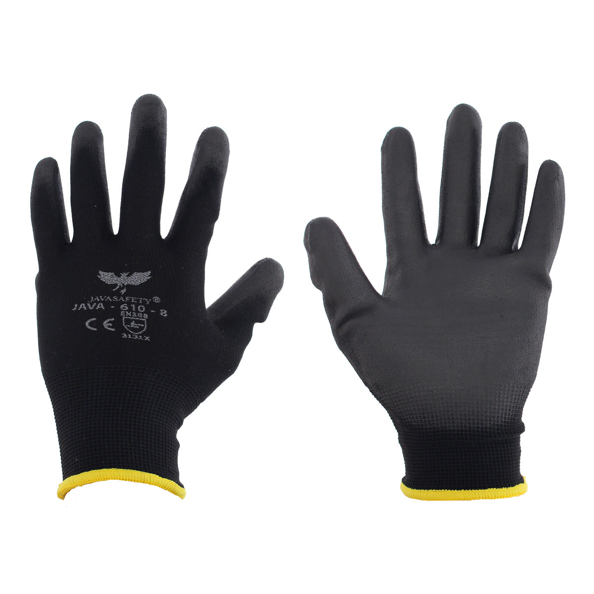 Guante de nylon con poliuretano gris 610-8 JAVASAFETY