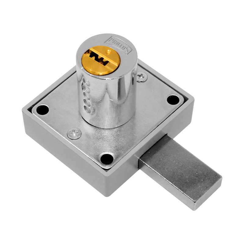 Cerradura para mueble cromo 29 mm CH AS 250 Phillips