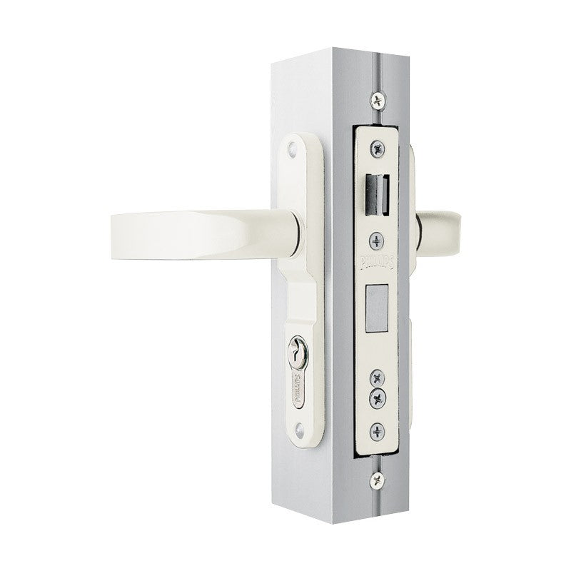 Cerradura para puerta residencial aluminio blanco 3055 Phillips