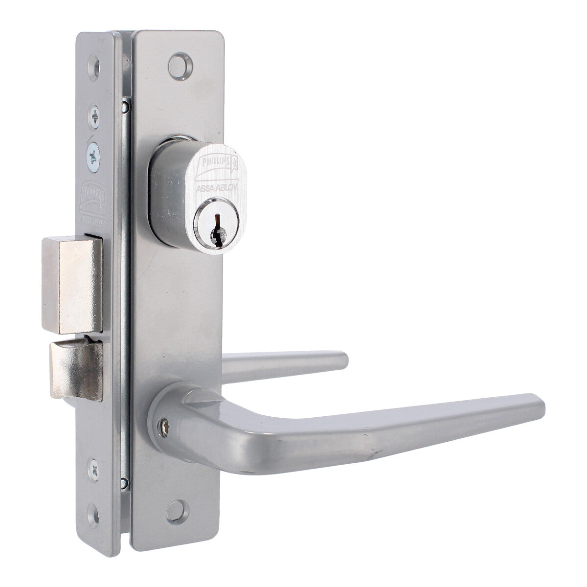 Cerradura de embutir gris para perfiles de aluminio 549 SLIM Phillips
