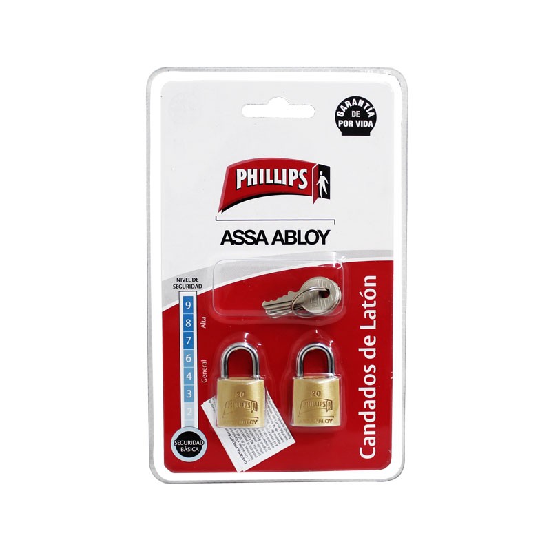 Candados maleteros de latón macizo 20 GEM Phillips