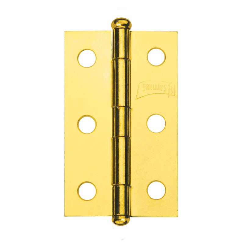 Bisagra rectangular 5/16" x 1-1/2" latón brillante 715 Phillips