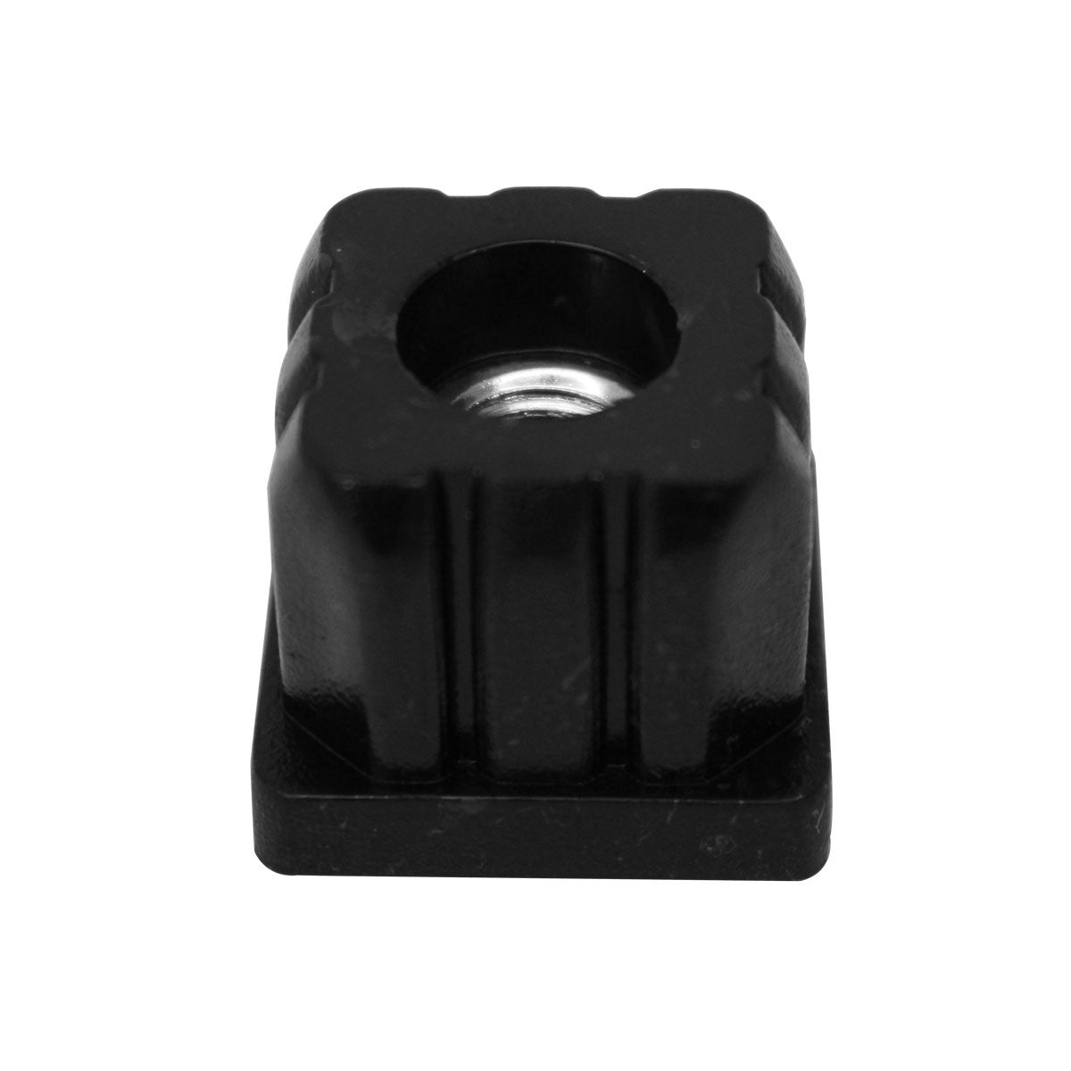 Soporte de regatón para tubo cuadrado 1" con cuerda 3/8" Sanmon