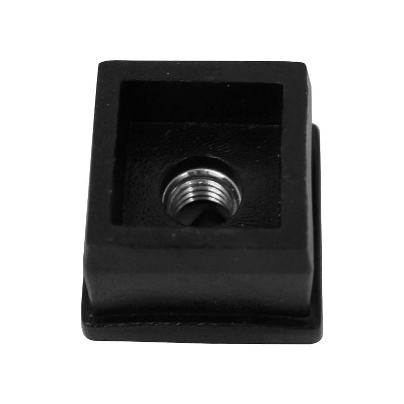 Soporte de regatón para tubo cuadrado 1 1/4" con cuerda 3/8" Sanmon
