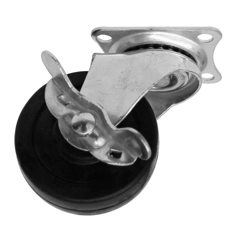 Rodaja de hule placa giratoria con freno 75 x 28 mm Y-2030-75 Weston