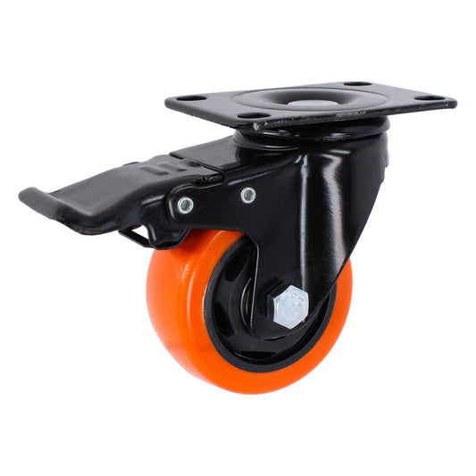 Rodaja placa giratoria con freno y doble balero 3" Y-1058-75 Weston