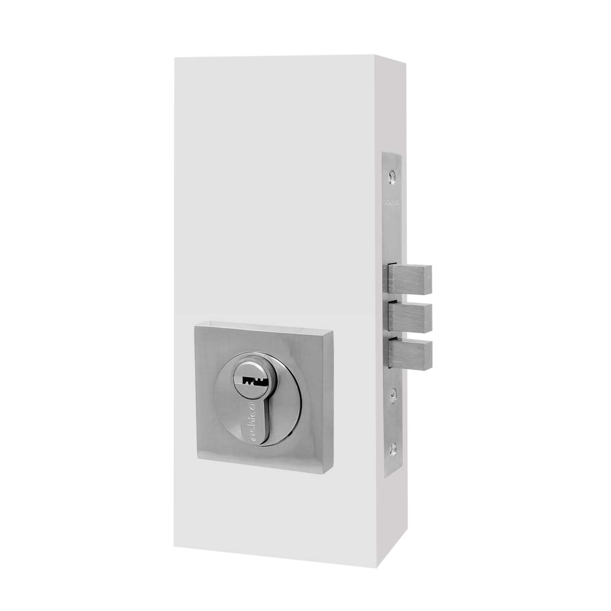 Cerradura italiana extra cuadro acero inoxidable 1513 Ashico