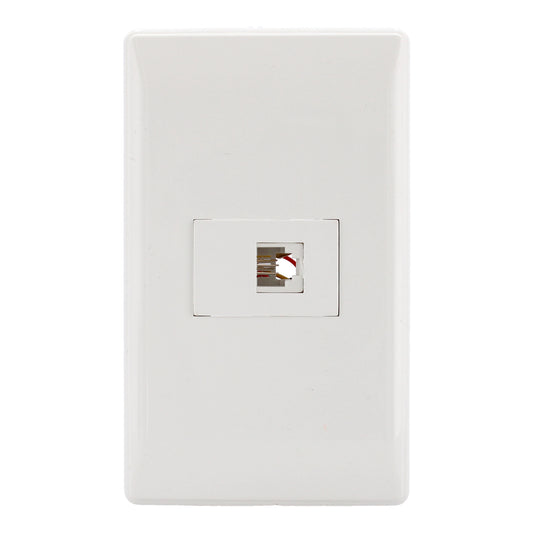 Placa con toma para teléfono línea Italia 4276 Sanelec