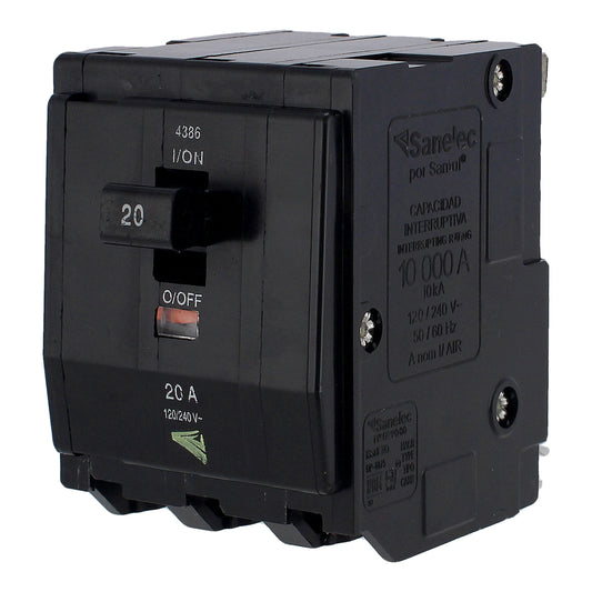 Interruptor termomagnético de 3 polos 20 A 4386 Sanelec