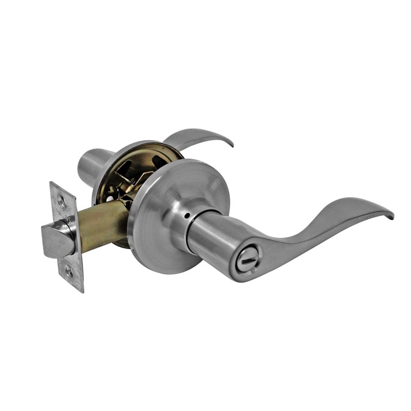 Cerradura para baño cromo mate Nogal Phillips