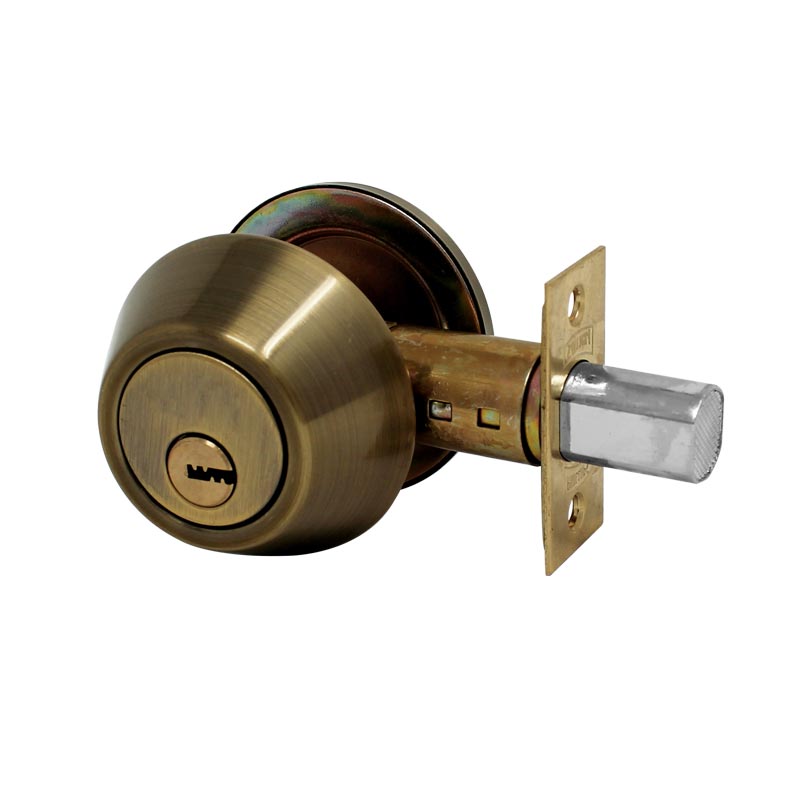 Cerrojo doble cilindro de alta seguridad latón antiguo 5347 Phillips