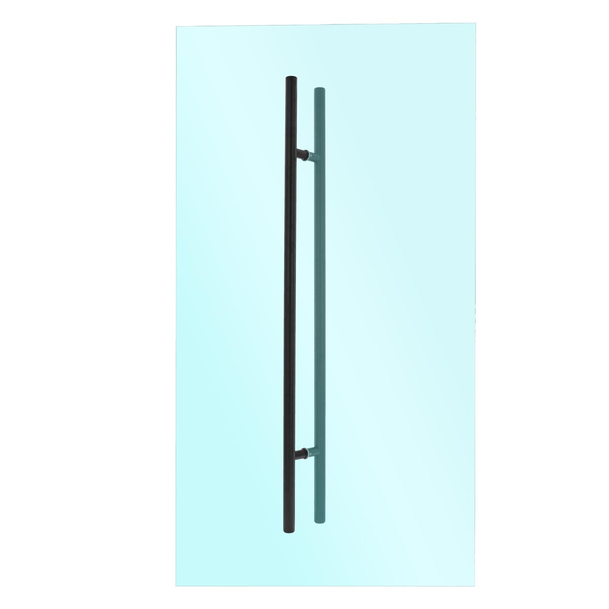 Jaladera tipo "H" 120 cm negra para puertas de cristal SH120N Axcent