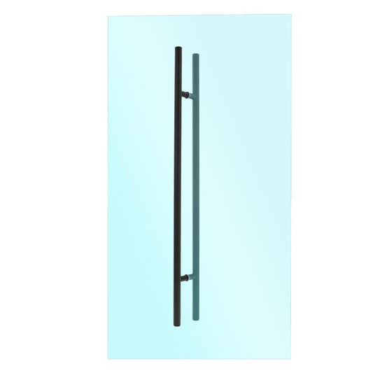 Jaladera tipo "H" 120 cm negra para puertas de cristal SH120N Axcent