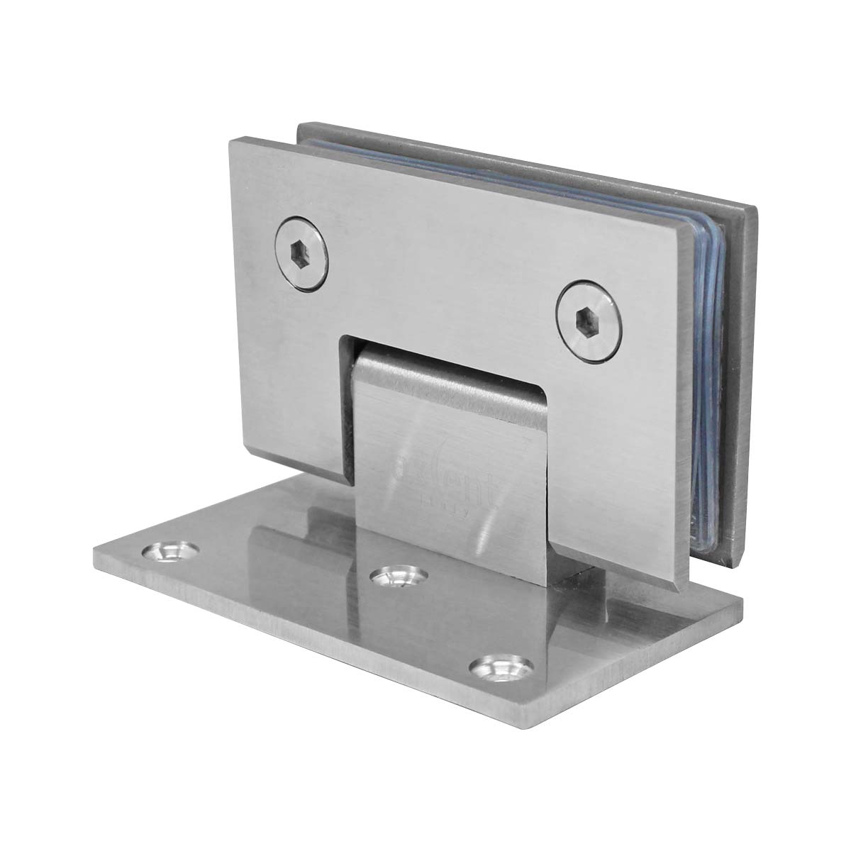 Bisagra muro a vidrio desfasada a 90° satín SH310-S Axcent