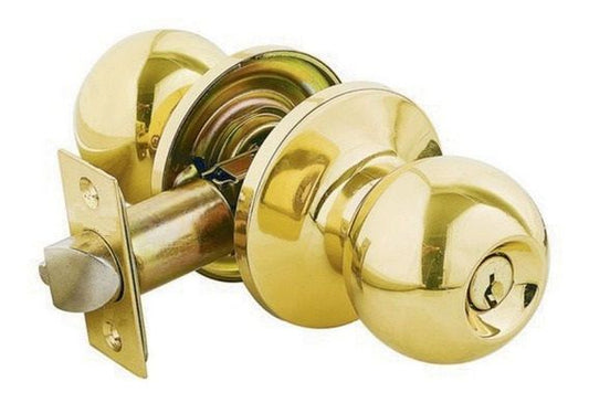 Cerradura Tubular Perilla Entrada Principal Latón Brillante 0255-33 Soprano