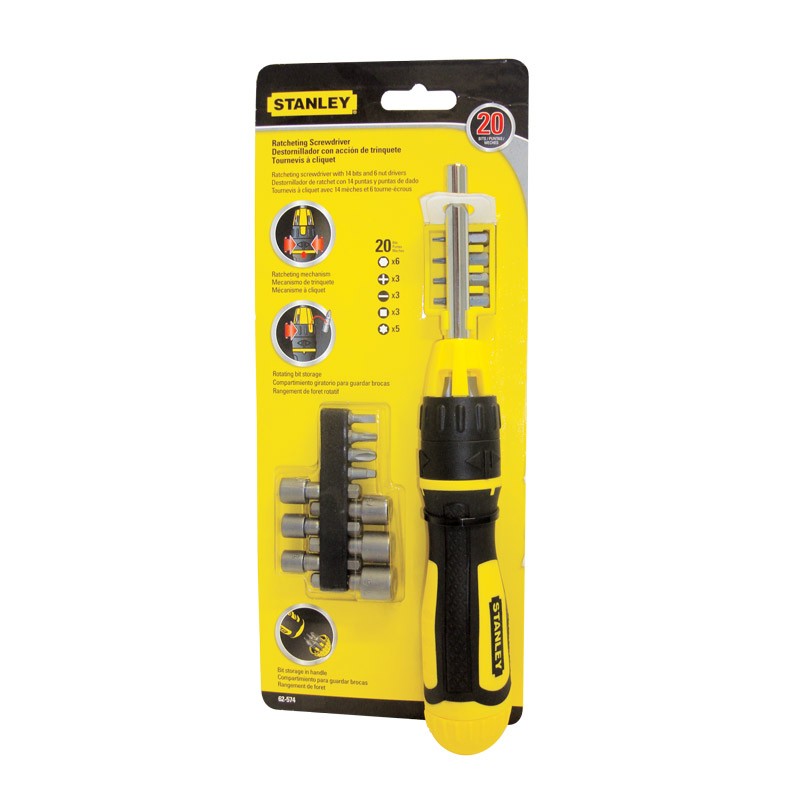 Kit desarmador con matraca 62-574 Stanley