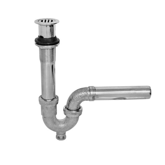 Céspol para lavabo ala pared en zamac cromado