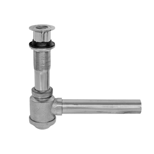 Céspol para lavabo ala pared tipo bote en zamac cromado