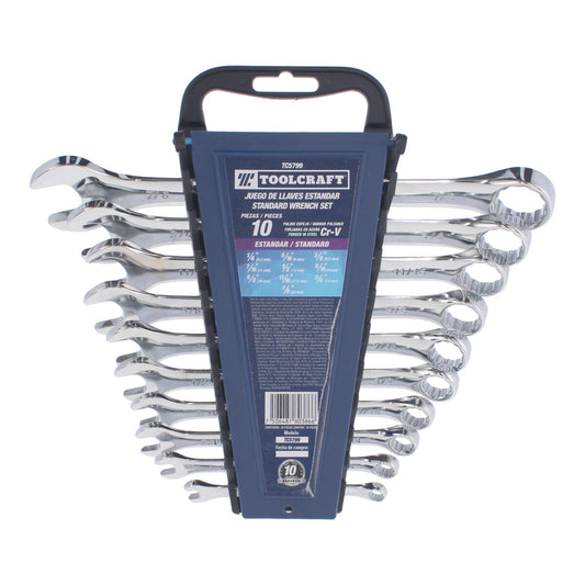 Juego de llaves combinadas estándar con 10 piezas TC5799 Toolcraft