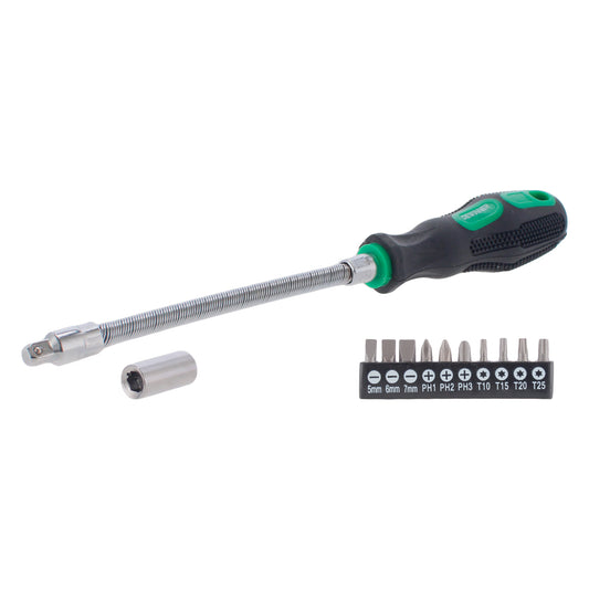 Desarmador con eje flexible + puntas LSD-12 DEWINNER