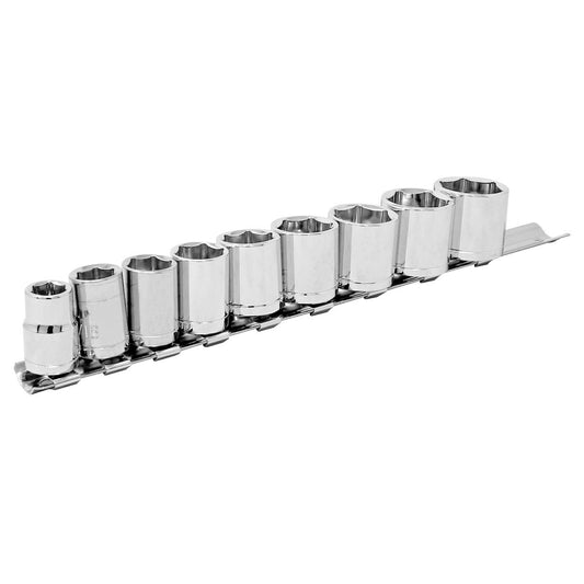Juego de dados estándar mando 3/8" con 9 piezas WF2010 Wolfox