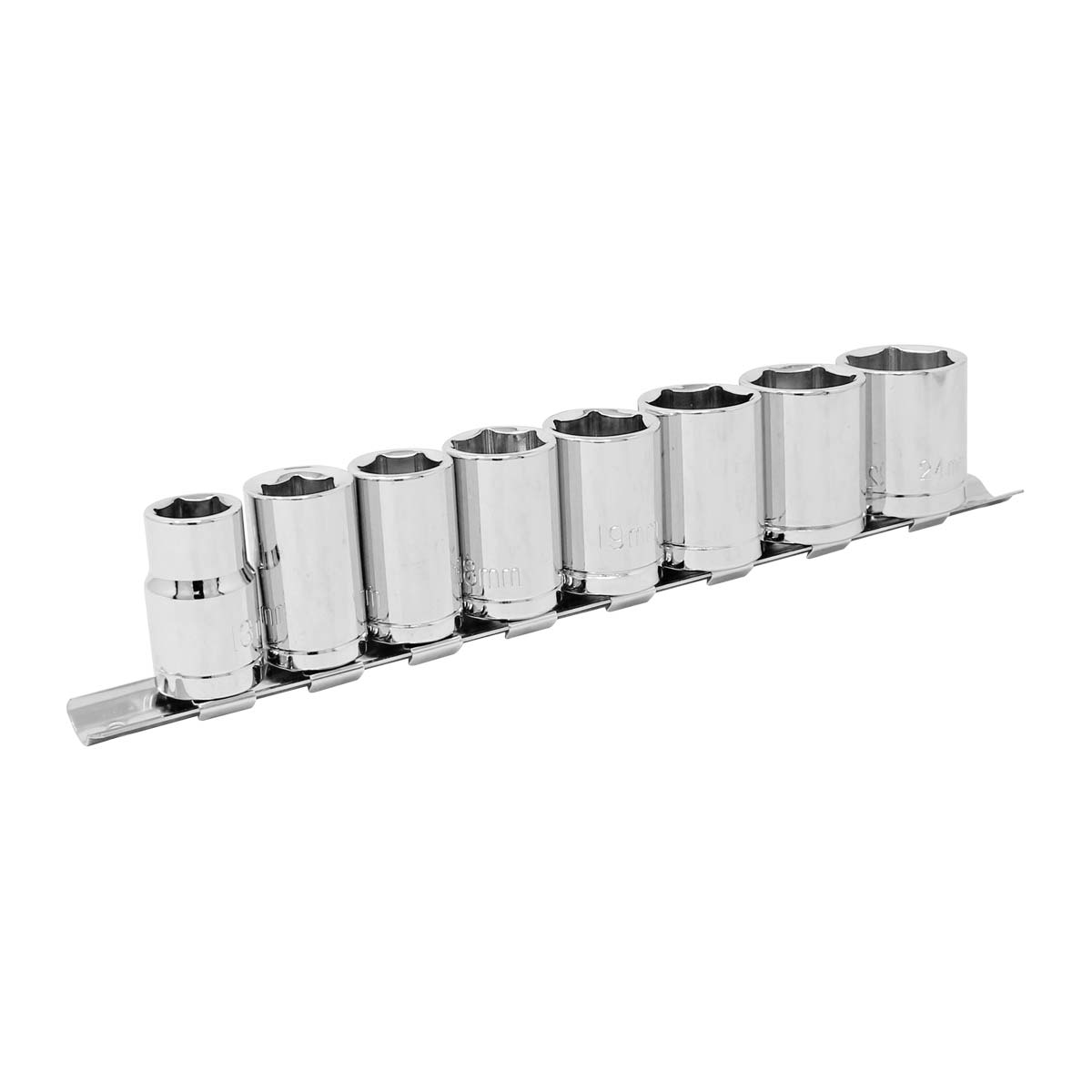 Juego de dados milimétricos mando 1/2" con 8 piezas WF2029 Wolfox