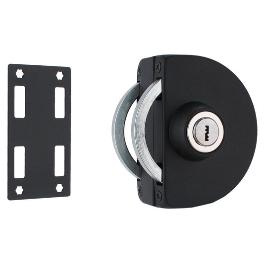 Cerradura de gancho con contra para muro negro mate XH2801N Axcent